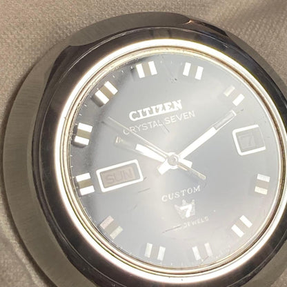 Citizen Crystal Seven 2829-TA 33 Jewels Day Date Automatic Watch Perfectly Round