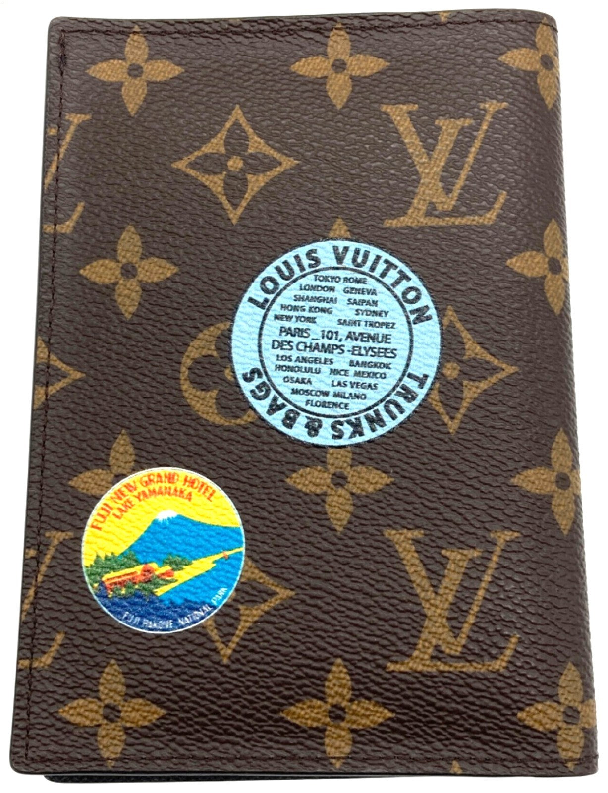 Louis Vuitton Monogram Couverture Passeport NM Passport Cover Brown France Auth