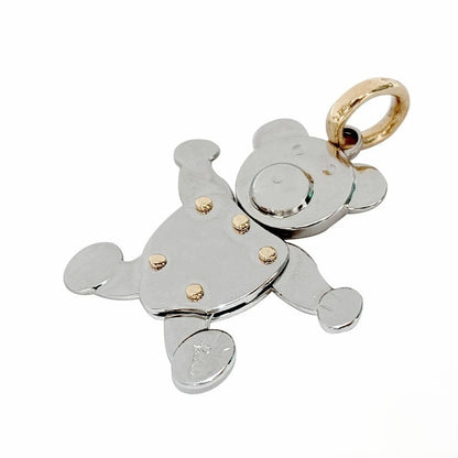 Pomellato Orsetto Teddy Bear 18k Yellow Gold Stainless Steal Charm Pendant Top