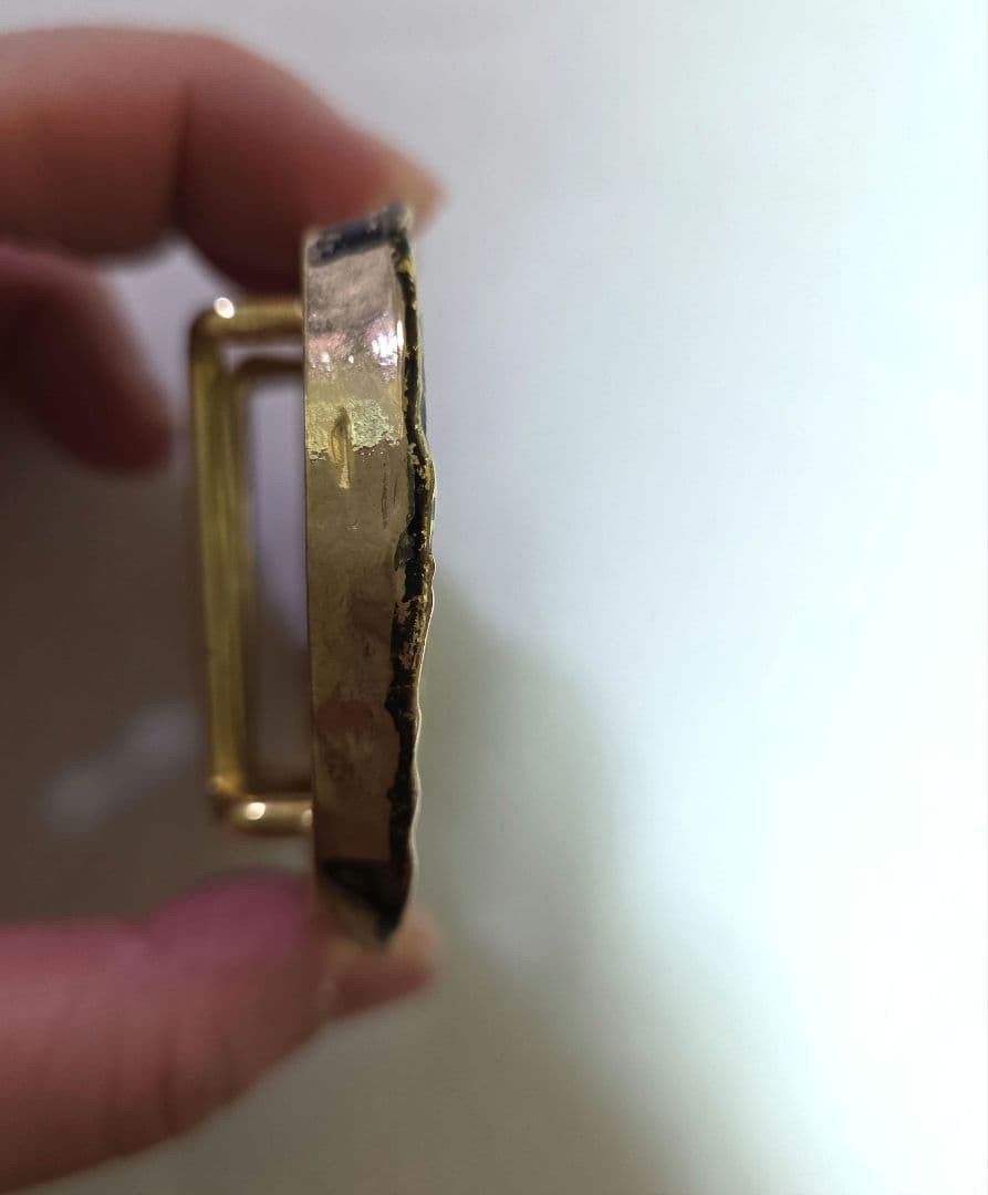 Auth Christian Lacroix Antique Vintage Gold Belt Buckle 30-40 Years Old Used
