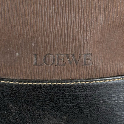 Loewe Velazquez Twist Gold Hardware Brown Leather Drawstring Shoulder Bag