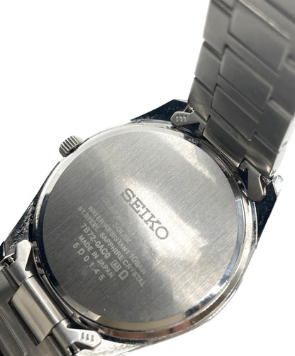 SEIKO SBTM323 Radio Solar Wristwatch Blue Dial Stainless Steel Men Watch Japan