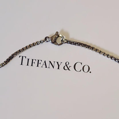 TIFFANY & Co Paloma Picasso Stainless Steel Black Titanium Caliper Necklace W/B