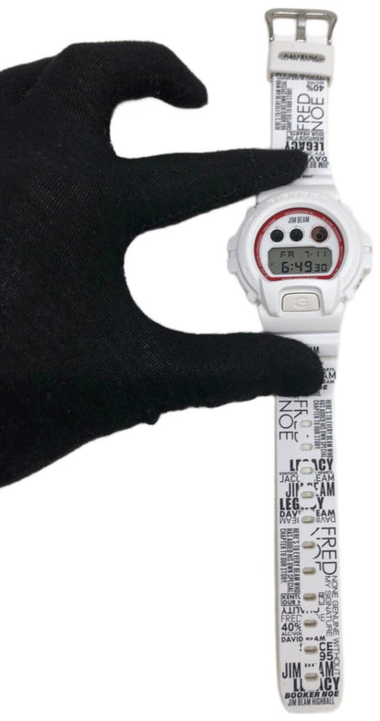 CASIO G-Shock DW-6900FS Jim Beam Digital Watch White Red Resin Mens Collab