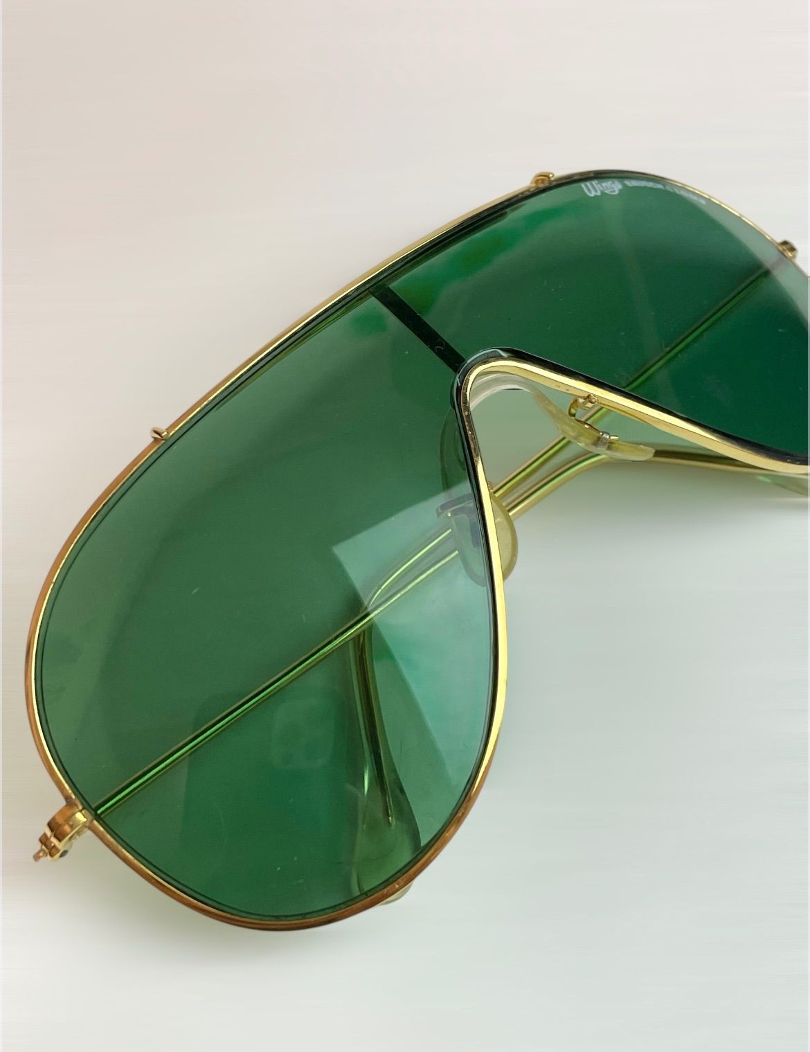 Ray Ban Wings Single Lens Sunglasses Bausch Lomb USA Vintage Designer Eyewear