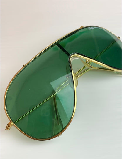 Ray Ban Wings Single Lens Sunglasses Bausch Lomb USA Vintage Designer Eyewear