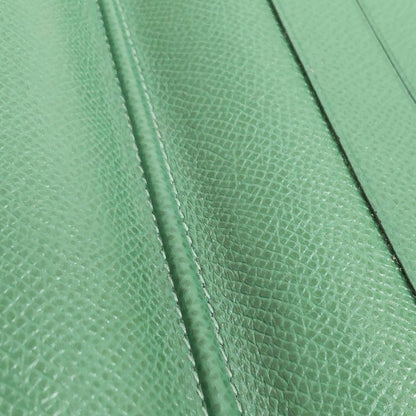 HERMES Agenda Cover Notebook Case Green Black Epsom Leather Made in France