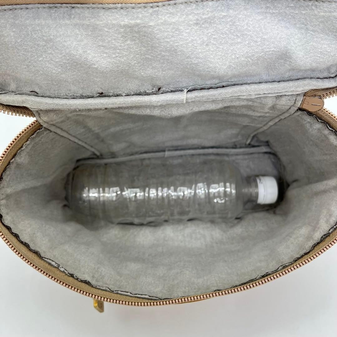 Loewe Anagram Vanity Pouch Handbag Brown Leather Cosmetic Case
