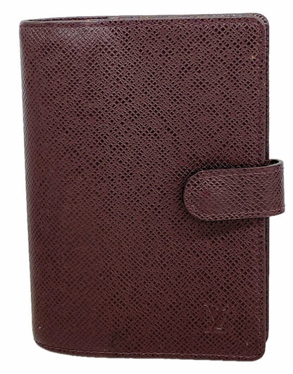 Louis Vuitton Agenda PM Notebook Cover Damier Acajou Leather R20416 Bifold Spain