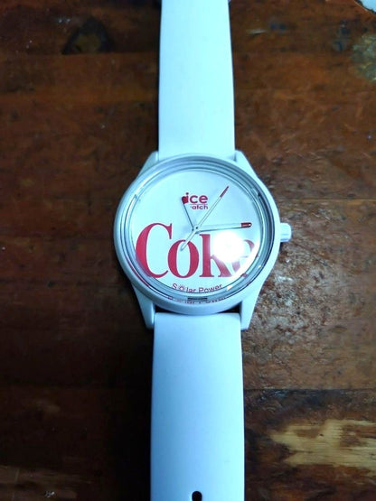 Ice-Watch 018513 Coca-Cola Collab Quartz Watch White Logo Dial With Case New