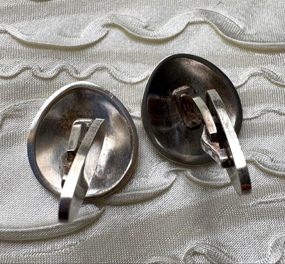 Georg Jensen Shell Cufflinks Sterling Silver 925S Denmark Mens Box Vintage