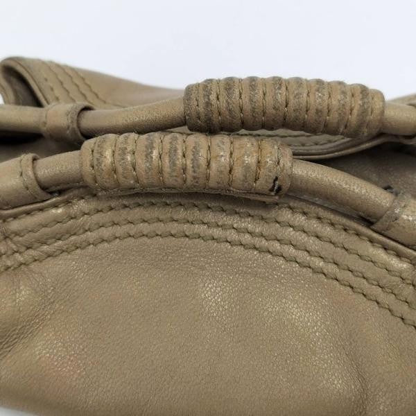 LOEWE Nappa Aire Coin Purse Pouch Beige Leather Braided Handle Bag Used