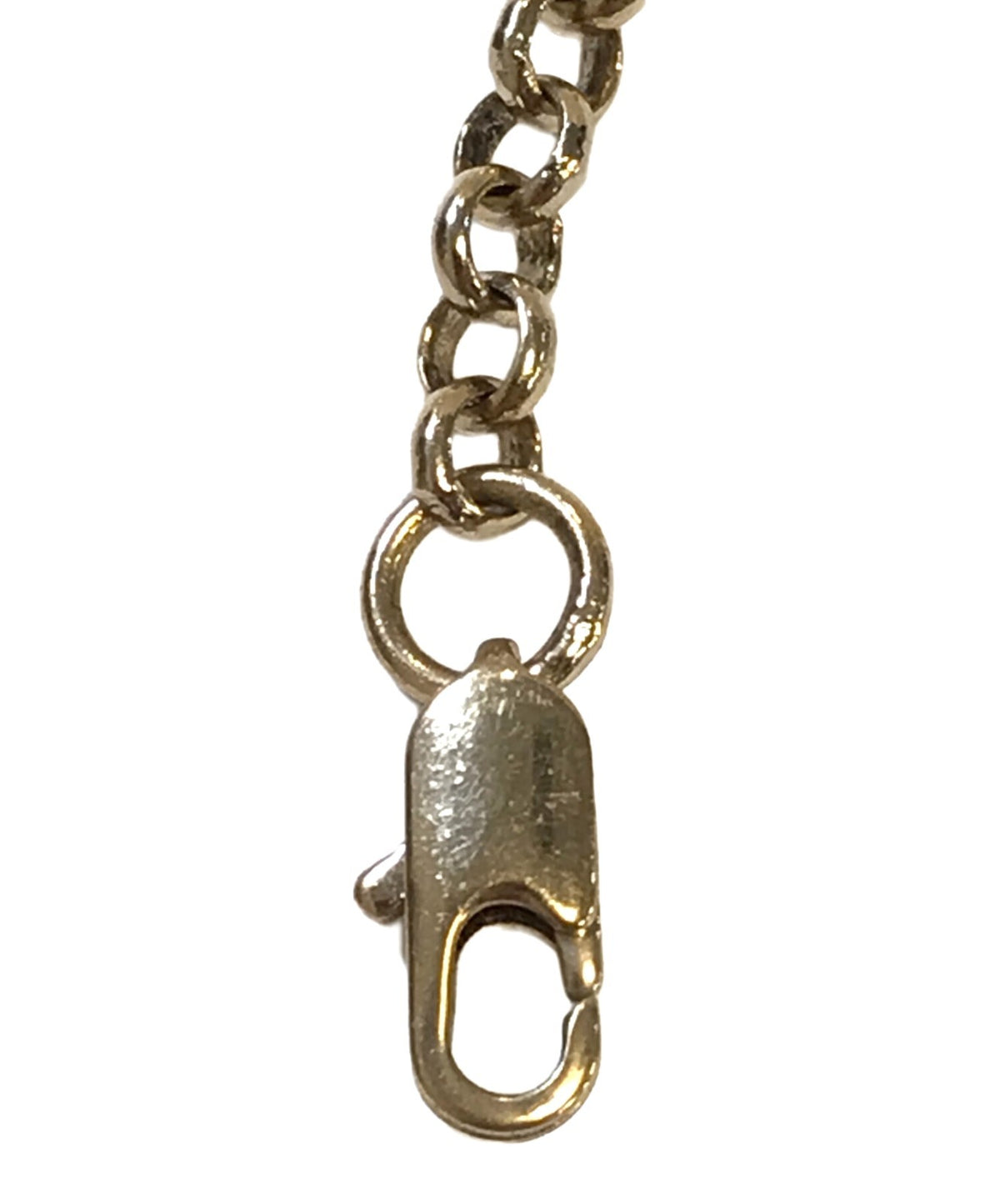 FENDI Zucca FF Logo Charm Bracelet Gold Tone Chain Rhinestone H Initial Italy