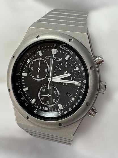 CITIZEN COLLECTION RECORD LABEL 1984 AT2540-57E Chronograph Date Watch Men