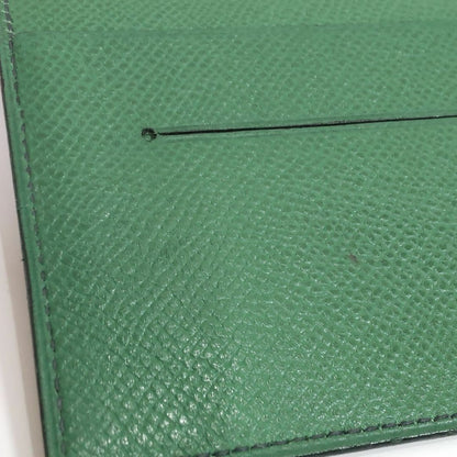 HERMES Agenda Cover Notebook Case Green Black Epsom Leather Made in France