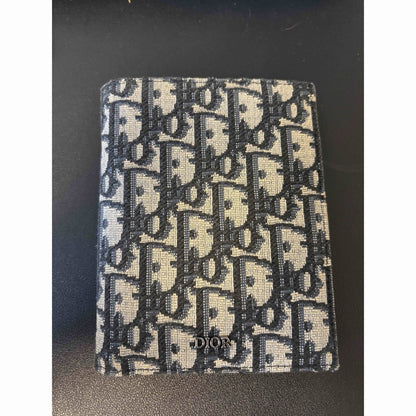 Christian Dior Trotter Canvas Leather Bifold Passport Case Cover Used