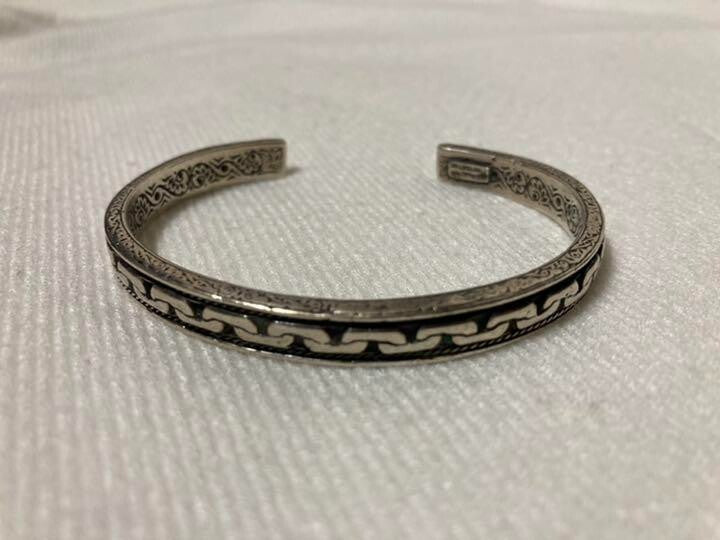 KONSTANTINO Sterling Silver Bangle Bracelet Length 15.7cm 6.1" Used From Japan