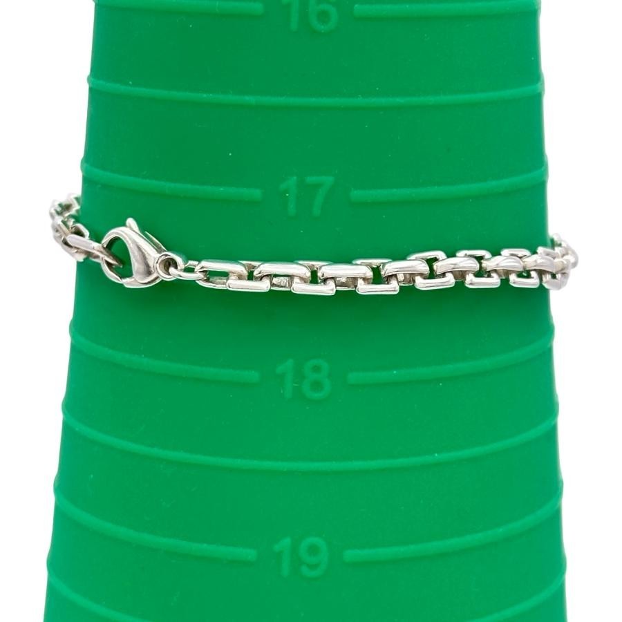 Authentic Tiffany & Co Sterling Silver 925 Square Chain Link Bracelet L 17.5cm