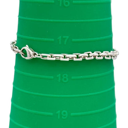 Authentic Tiffany & Co Sterling Silver 925 Square Chain Link Bracelet L 17.5cm