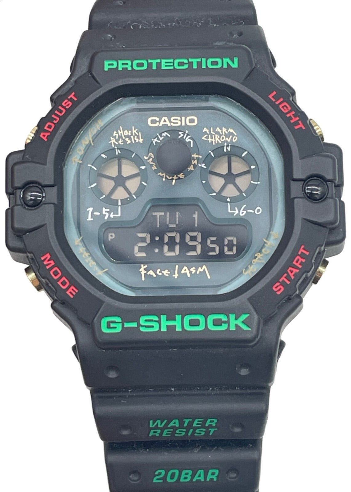CASIO G-SHOCK DW-5900FA-1JR Mens Digital Watch Black Resin 20BAR Screen Print