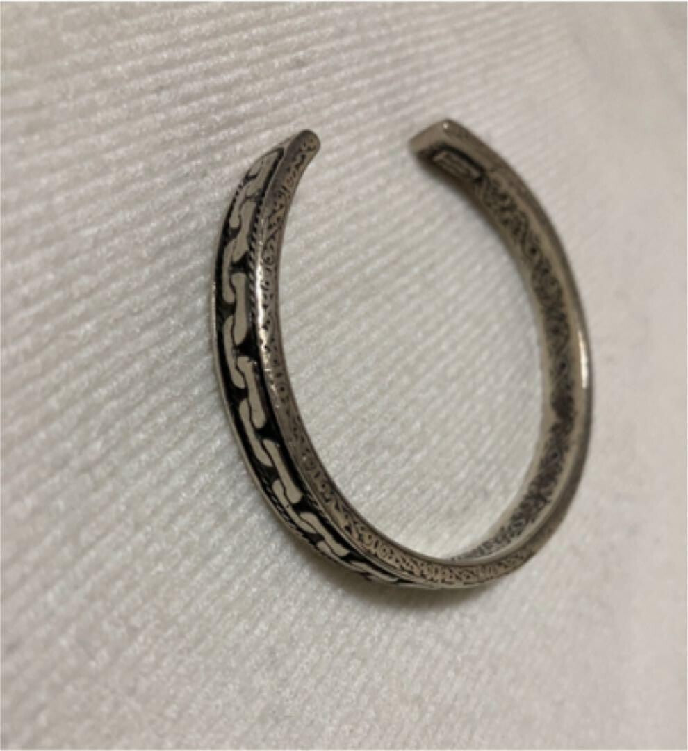 KONSTANTINO Sterling Silver Bangle Bracelet Length 15.7cm 6.1" Used From Japan