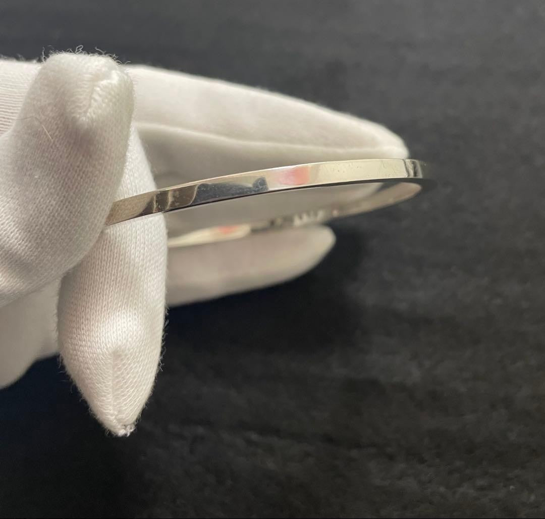 GEORG JENSEN # 51A Sterling Silver 925 Bangle Bracelet L18.6cm 73.in