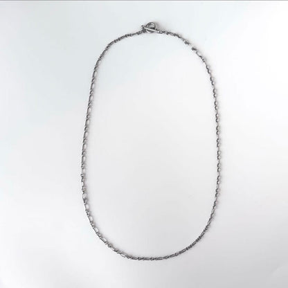 Georg Jensen Sterling Silver 925 Figaro Chain Toggle Necklace 45cm 17.7 in