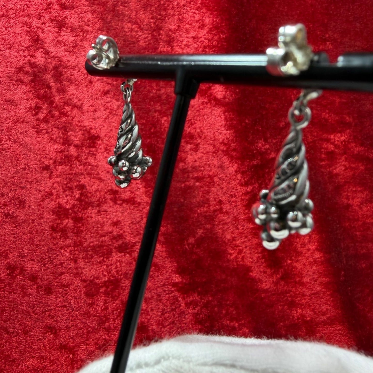 Georg Jensen # 363 Sterling Silver 925 Seashell Earrings Excellent