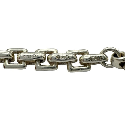 Authentic Tiffany & Co Sterling Silver 925 Square Chain Link Bracelet L 17.5cm