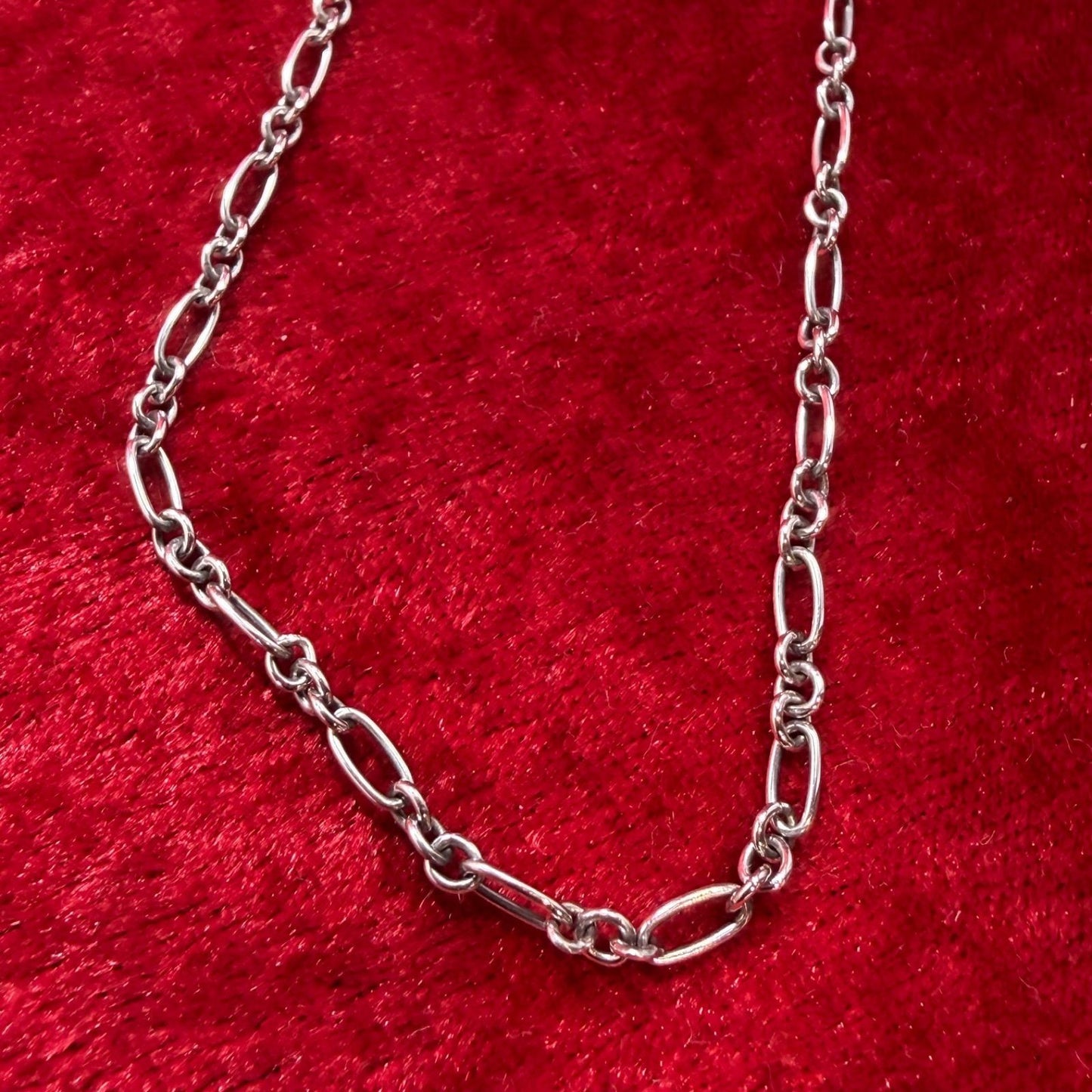 Georg Jensen Sterling Silver 925 Figaro Chain Necklace L 45.5cm 18in Excellent