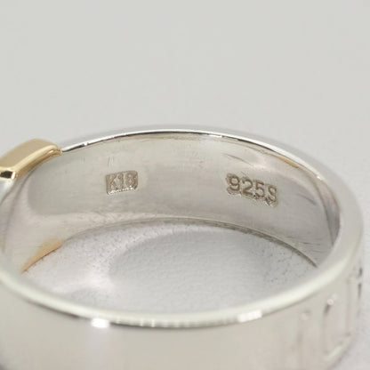 Trussardi Gold K18 Silver 925 Combination Ring Size 51 US 5.5 JP 10.5 Excellent