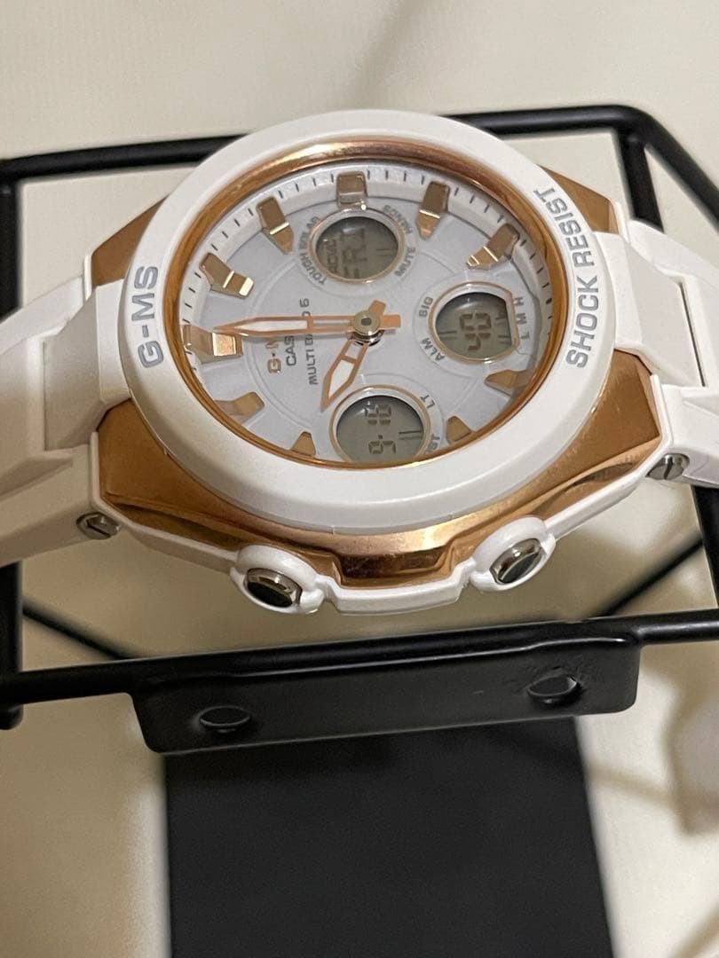 CASIO Baby-G G-MS MSG-W100G Tough Solar Womens Watch White Gold Dial Multiband