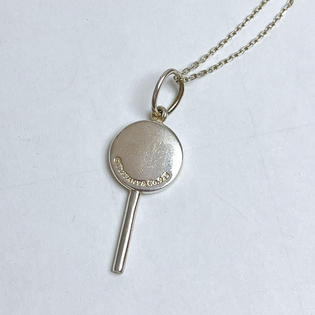 Tiffany & Co. Silver 925 Lollipop Candy Blue Enamel Pendant Top Charm Used