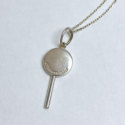 Tiffany & Co. Silver 925 Lollipop Candy Blue Enamel Pendant Top Charm Used