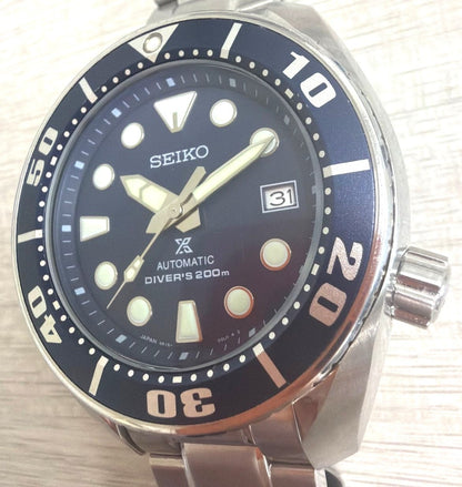 Seiko Prospex Sumo SBDC033 6R15 Automatic Diver Watch Blue Dial 200m Japan Used
