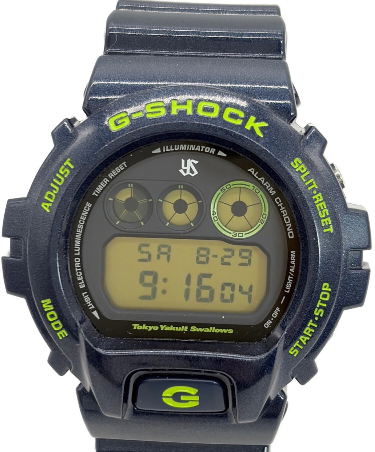 CASIO G-SHOCK DW-6900FS Tokyo Yakult Swallows Mens Digital Watch Navy 48mm