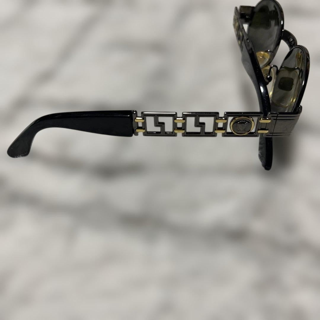 Gianni Versace Authentic VTG S43 91M Sunglasses Medusa Greca Italy Made Used