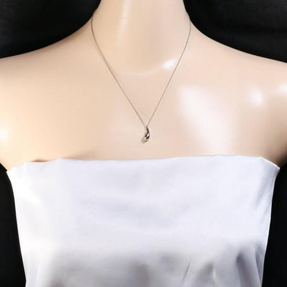Tiffany & Co Sterling Silver 925 Tear Drop Pendant Necklace L41cm 16in Excellent