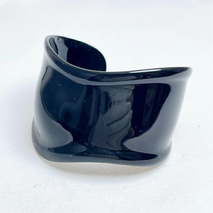 Authentic Tiffany & Co Ruthenium Bone Cuff Bracelet Size S Elsa Peretti