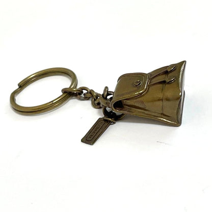 COACH Old Coach Backpack Turnlock Keychain Keyring Brass Bag Charm Vintage USA