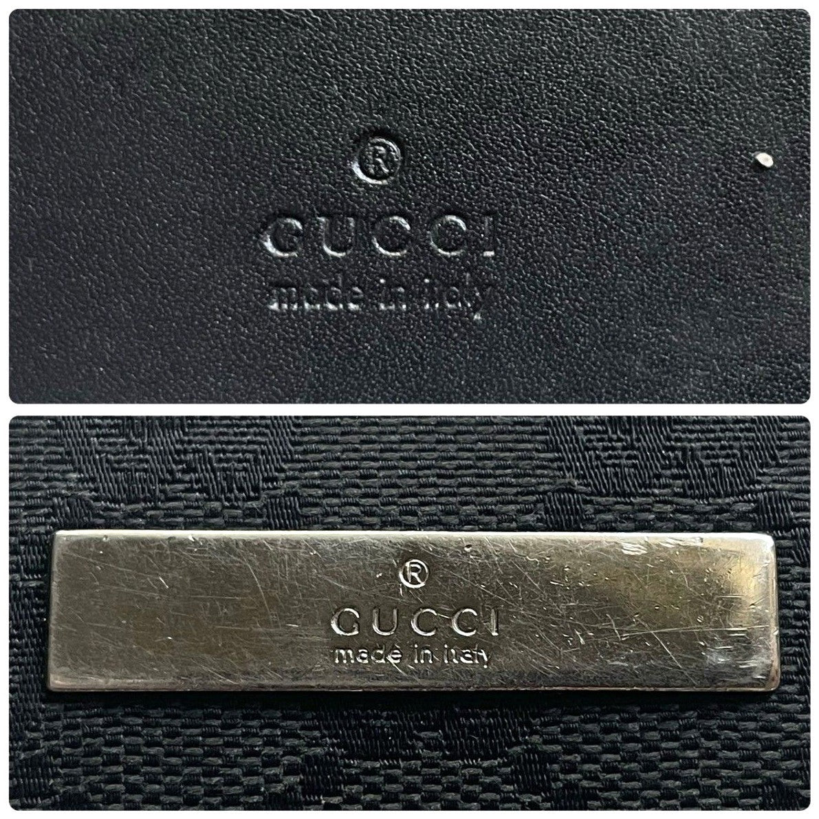 GUCCI GG Canvas Leather 6-Key Case Holder Black Unisex Small Authentic Italy