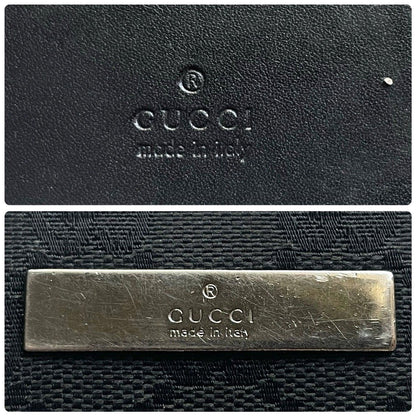 GUCCI GG Canvas Leather 6-Key Case Holder Black Unisex Small Authentic Italy