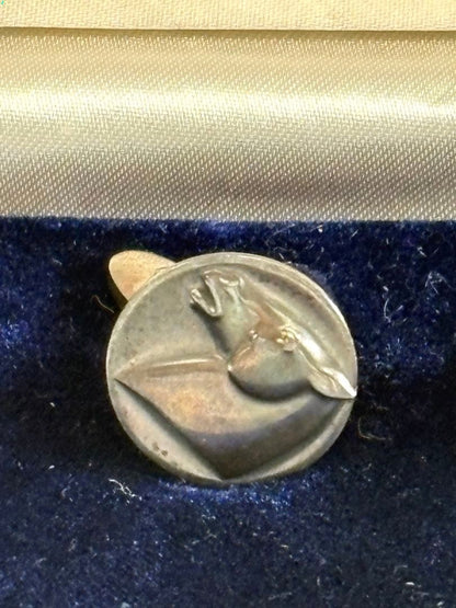 GEORG JENSEN Denmark Sterling Silver 925 Cufflinks Horse Motif Men's Vintage