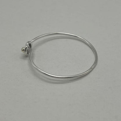 Tiffany&Co. Auth Love Knot Hook Eye Bangle 925 Silver 18K YG 750 Combo 16cm 6.3"