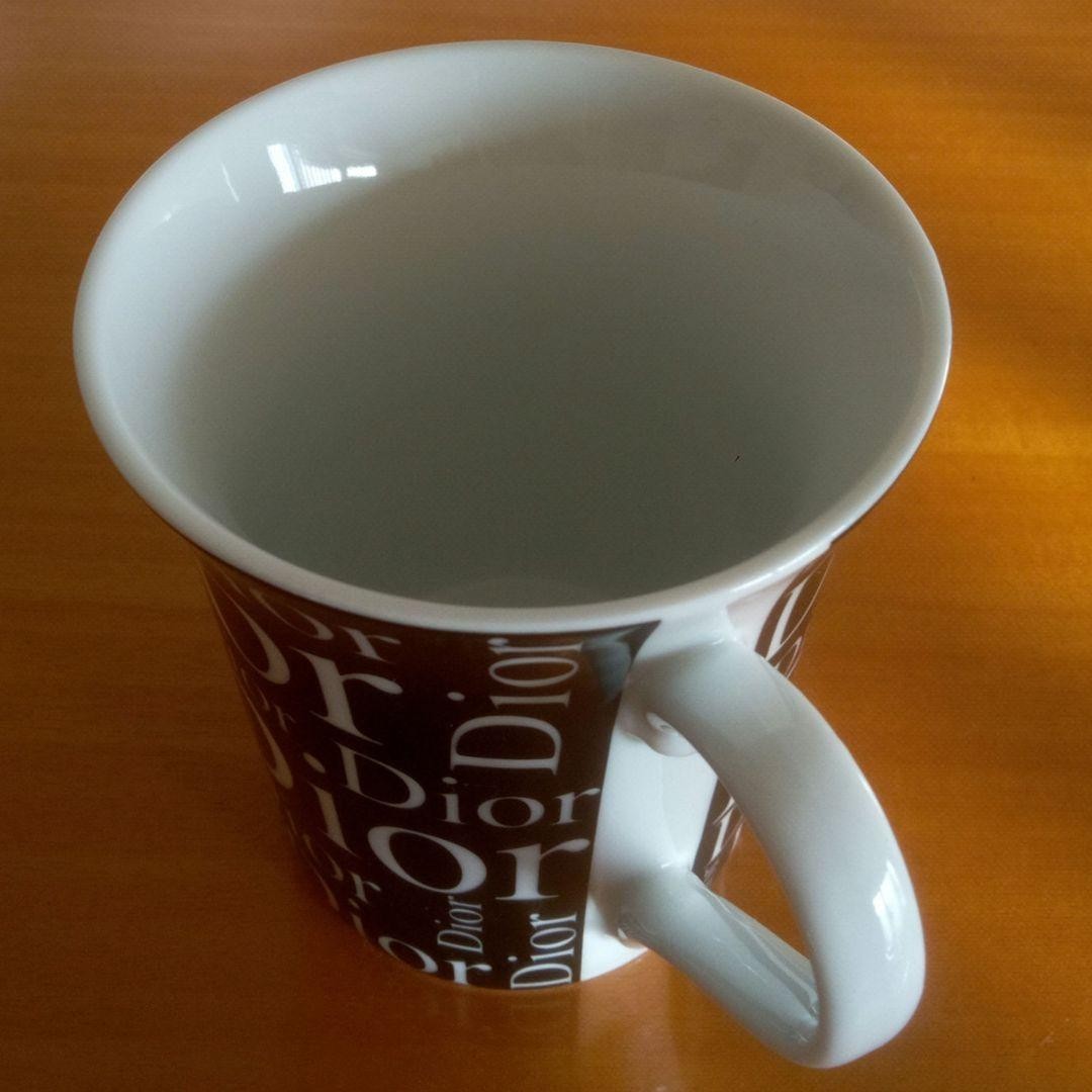 Christian Dior Logo White Black Mug Pair Set Of 2 Unused