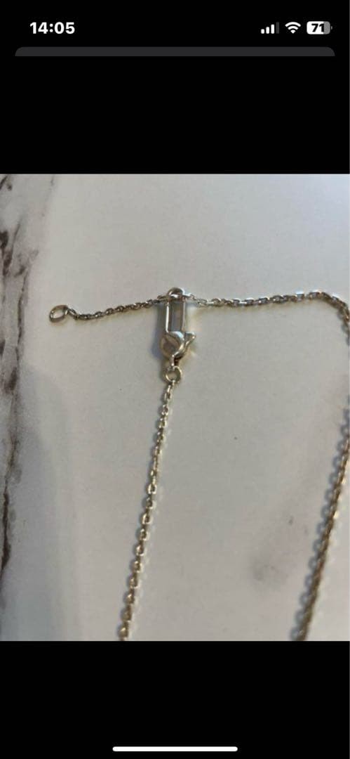 Gucci Authentic Square Plate Pendant Necklace Silver 925 Unisex With Box Used
