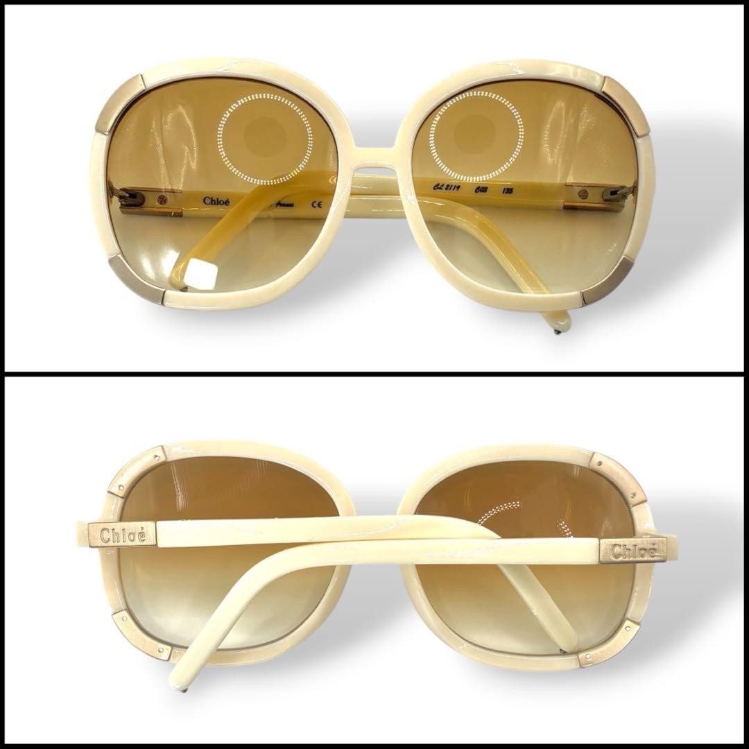 Chloe CL2119 Paddington Butterfly Sunglasses Beige Cream Frame Gold Hardware
