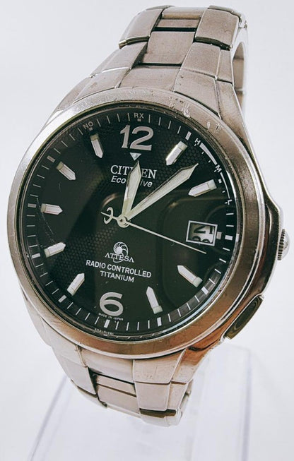 CITIZEN ATTESA ATD53-2611 Eco-Drive Radio Controlled Titanium Mens Watch 38mm