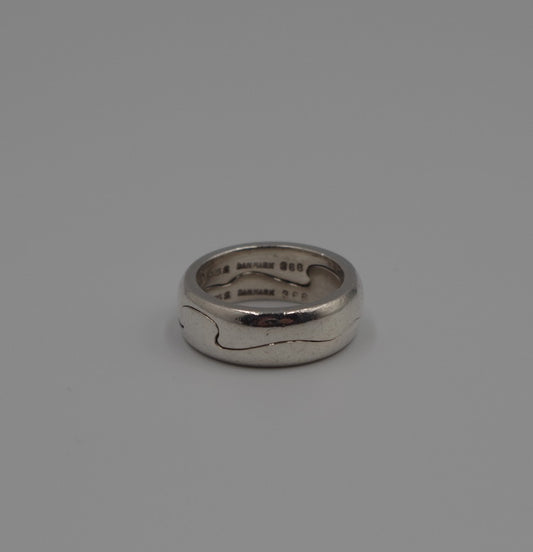 Rare Georg Jensen # 366 Sterling Silver 925 Fusion Ring Size 48 US 4.5 Vintage