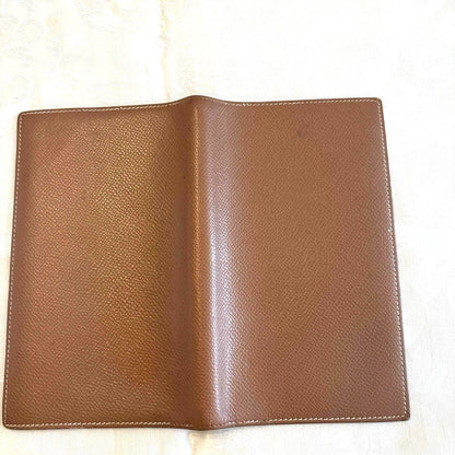 HERMES Agenda Cover Notebook Cover Camel Epsom Leather Made in France Vintage